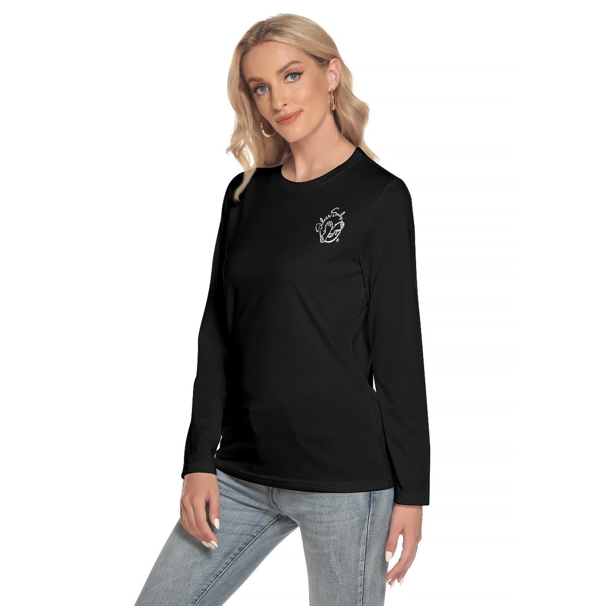 All-Over Print Women's O-neck Long Sleeve T-shirt
