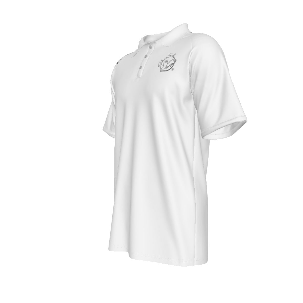 All-Over Print Men's Short Sleeve Polo Shirt With Button Closure