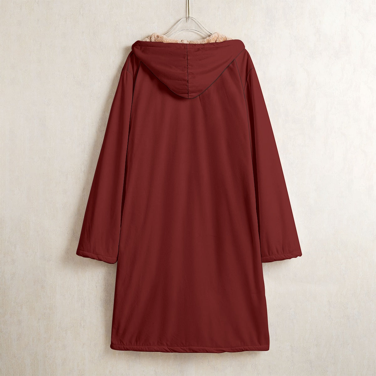 All-Over Print Men's Horn Button Long Fleece Windbreaker