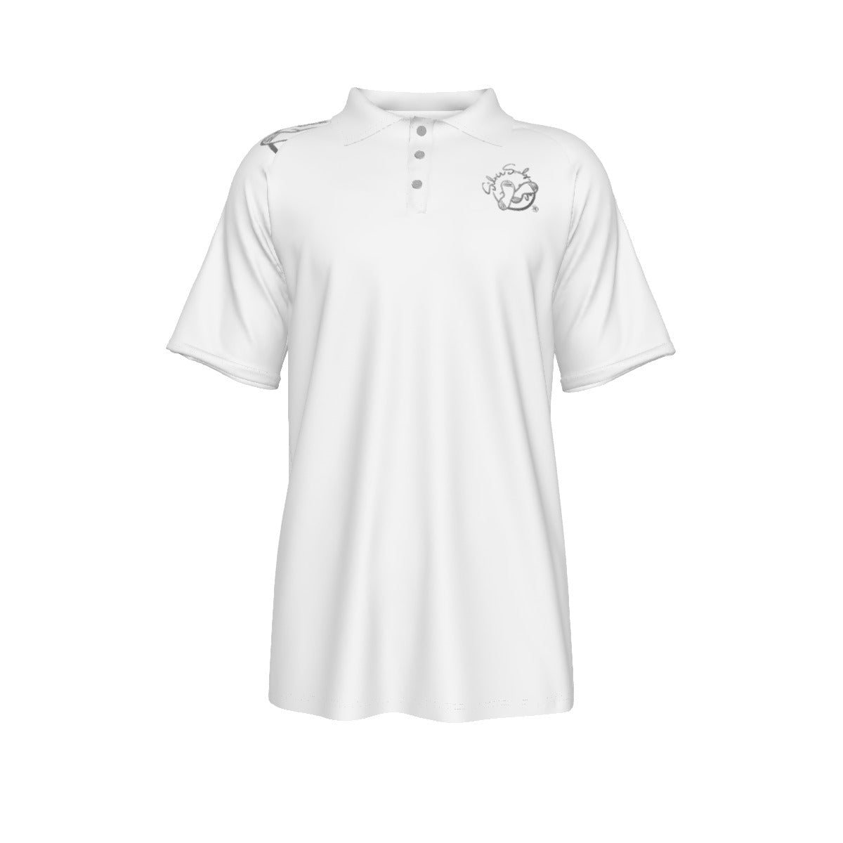 All-Over Print Men's Short Sleeve Polo Shirt With Button Closure