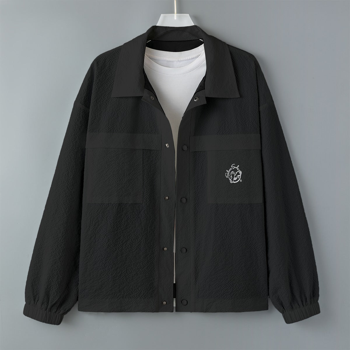 All-Over Print Men's Casual Lapel Jacket