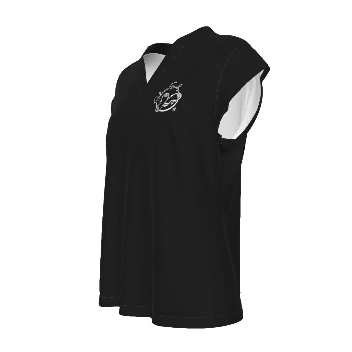 All-Over Print Women's Stacked V-neck Short Sleeve Blouse