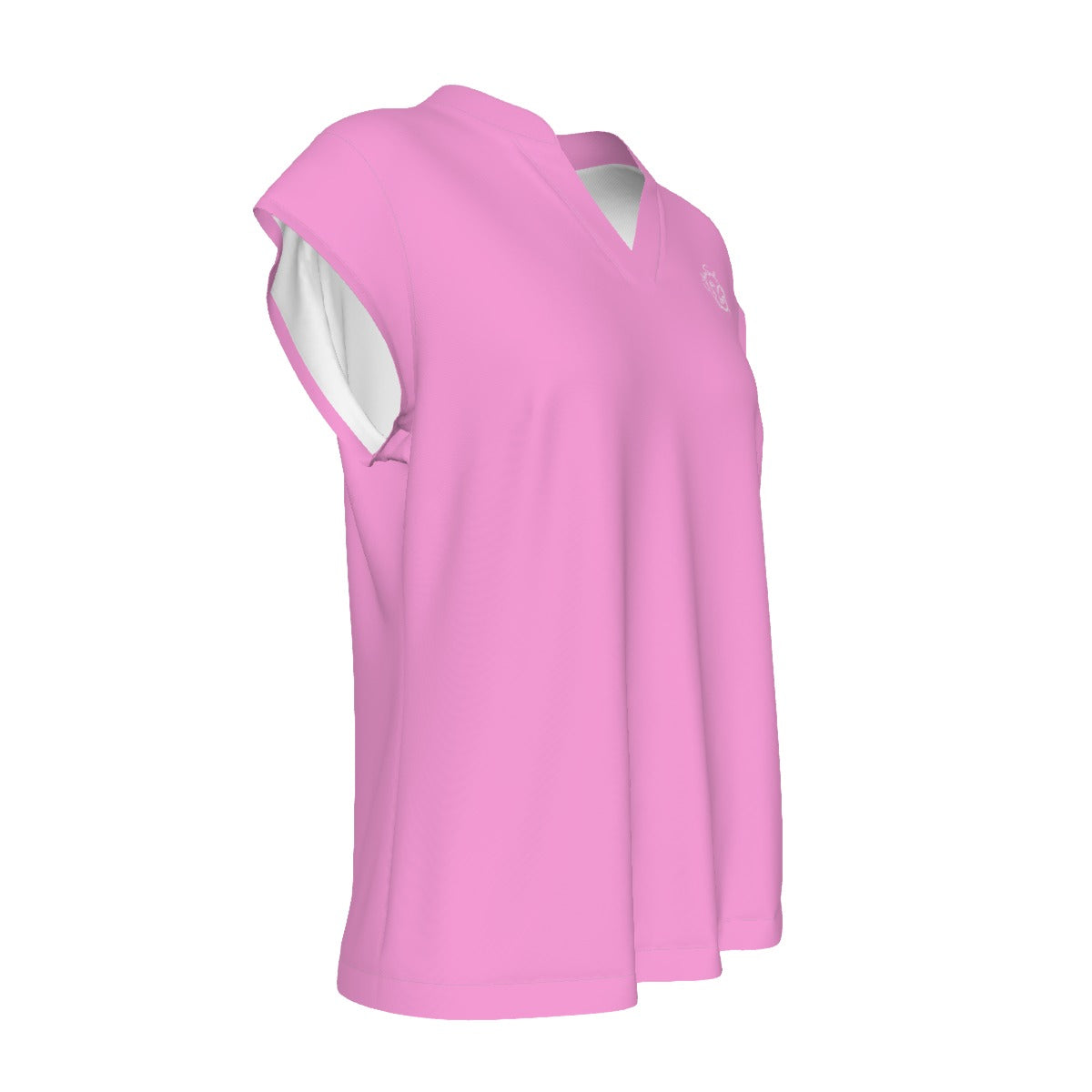 All-Over Print Women's Stacked V-neck Short Sleeve Blouse