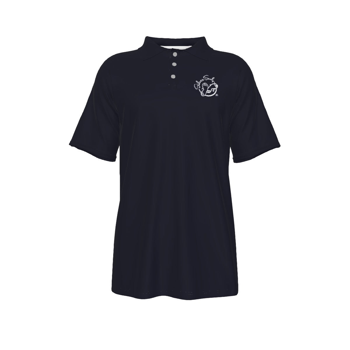 All-Over Print Men's Short Sleeve Polo Shirt With Button Closure