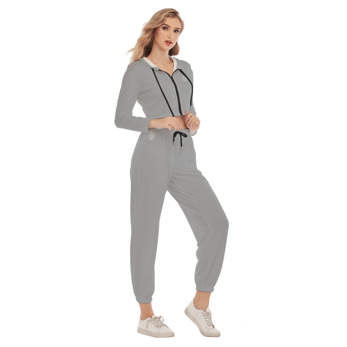 All-Over Print Women's Crop Hoodie Sports Set