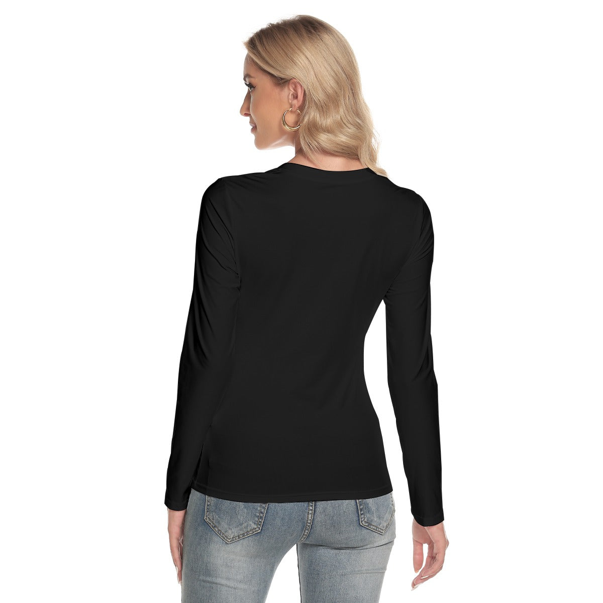 All-Over Print Women's V-Neck Long Sleeves T-Shirt