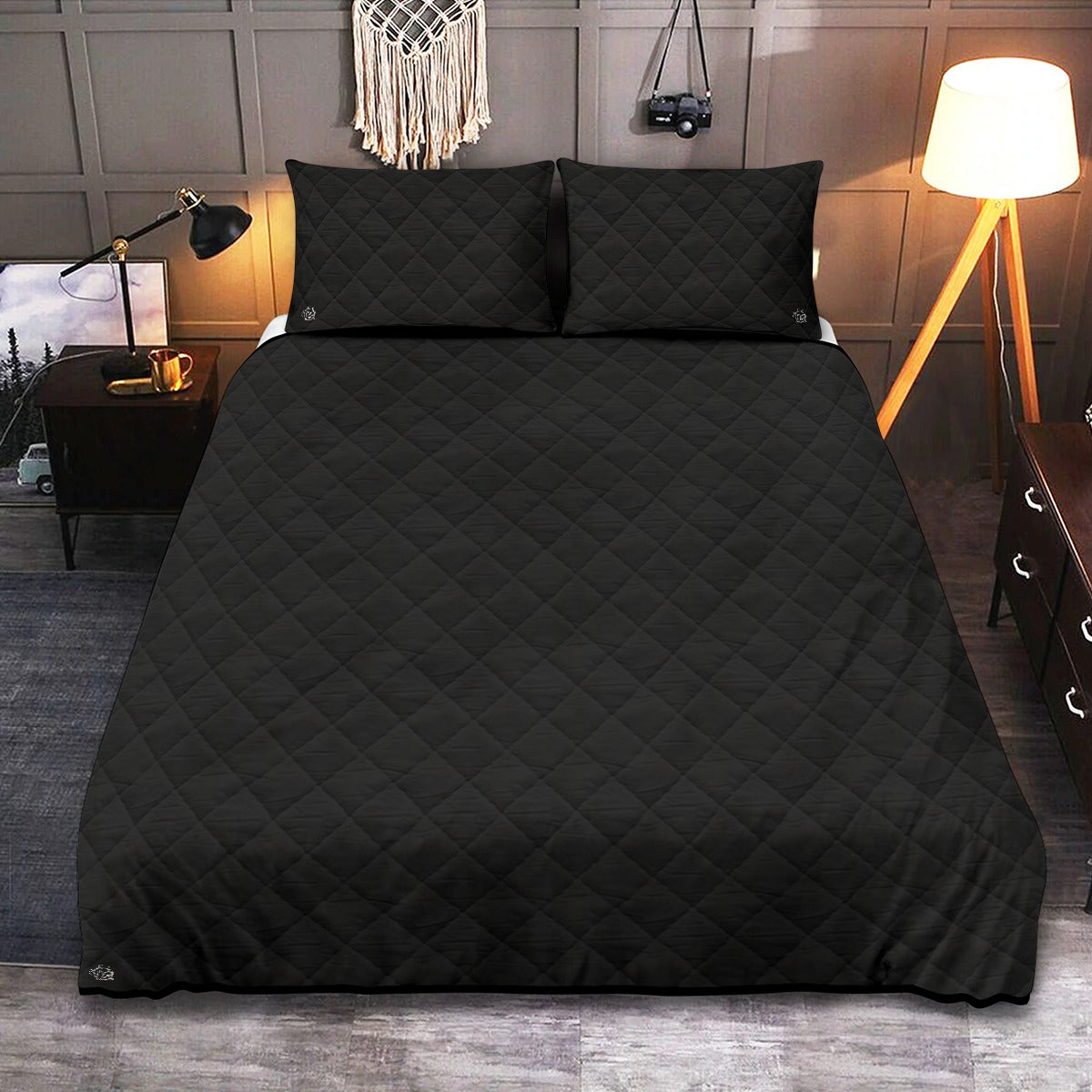 Quilt & Pillow Cases With Edge-wrapping Strips