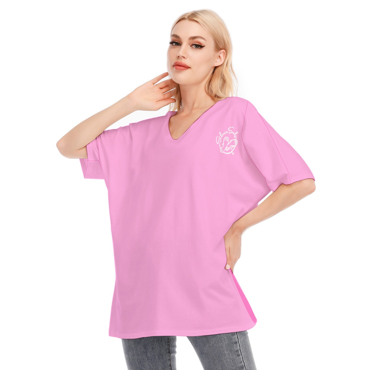 All-Over Print Women's Bat Sleeves Blouse | 190GSM Cotton