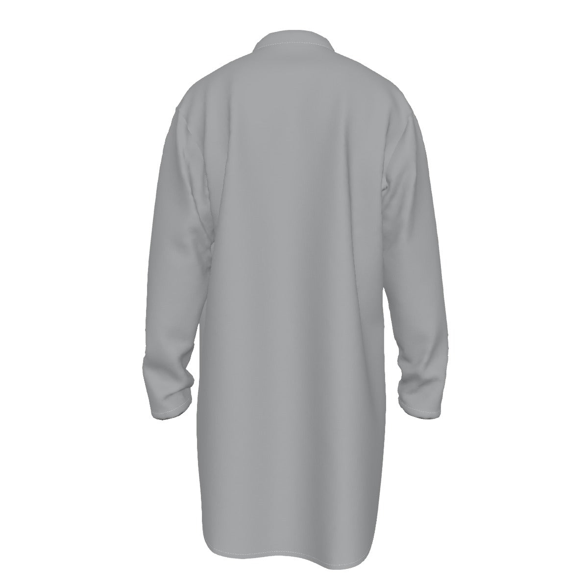 All-Over Print Men's Stand-up Collar Long Shirt