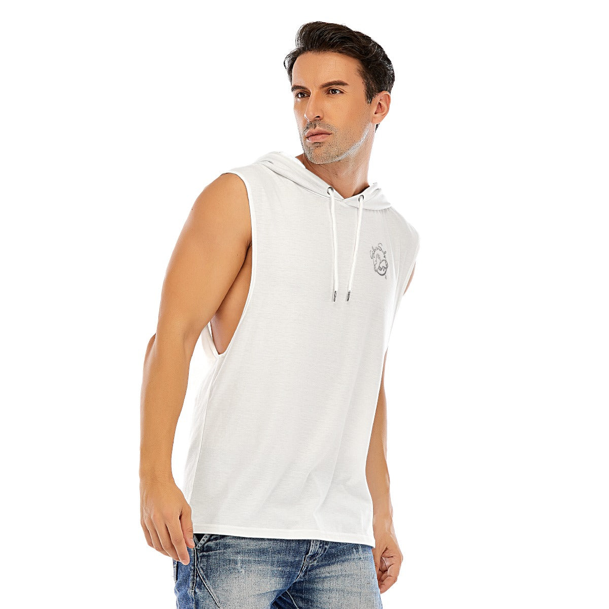 All-Over Print Men’s Sleeveless Pullover Hoodie