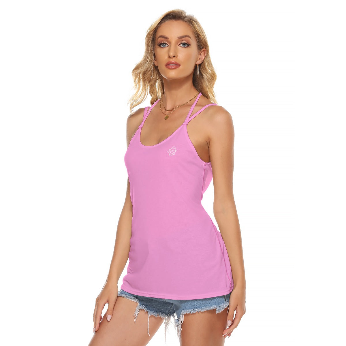 All-Over Print Women's Halter Top With Backless