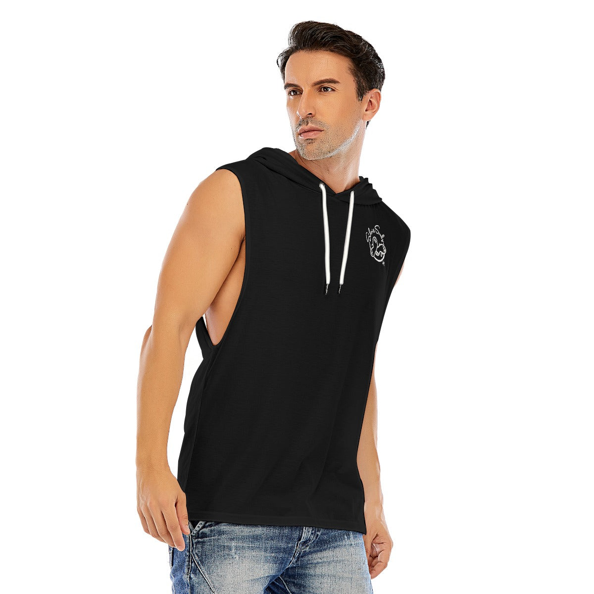 All-Over Print Men’s Sleeveless Pullover Hoodie