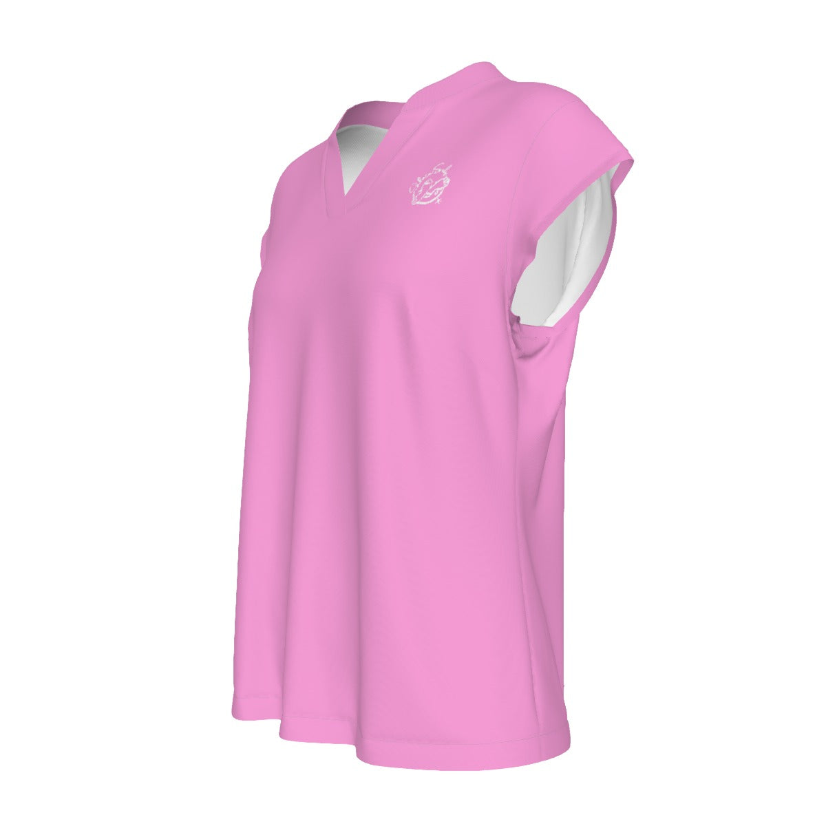 All-Over Print Women's Stacked V-neck Short Sleeve Blouse