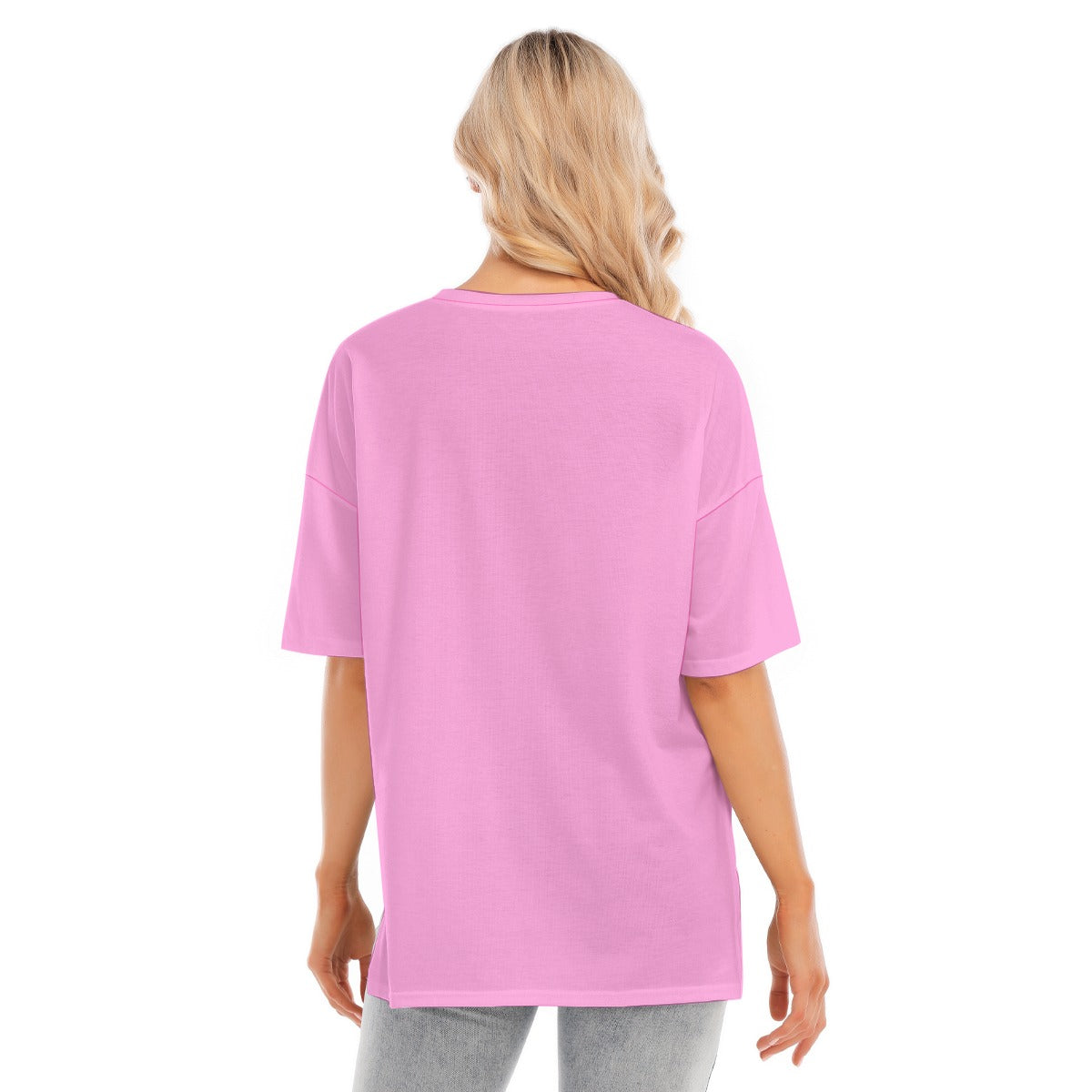 All-Over Print Women's Short Sleeves T-shirt With Hem Split