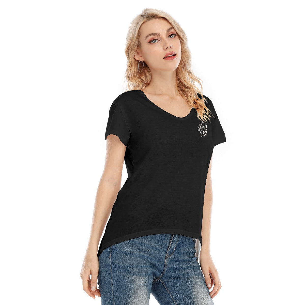 All-Over Print Women's V-neck Short Sleeve T-shirt