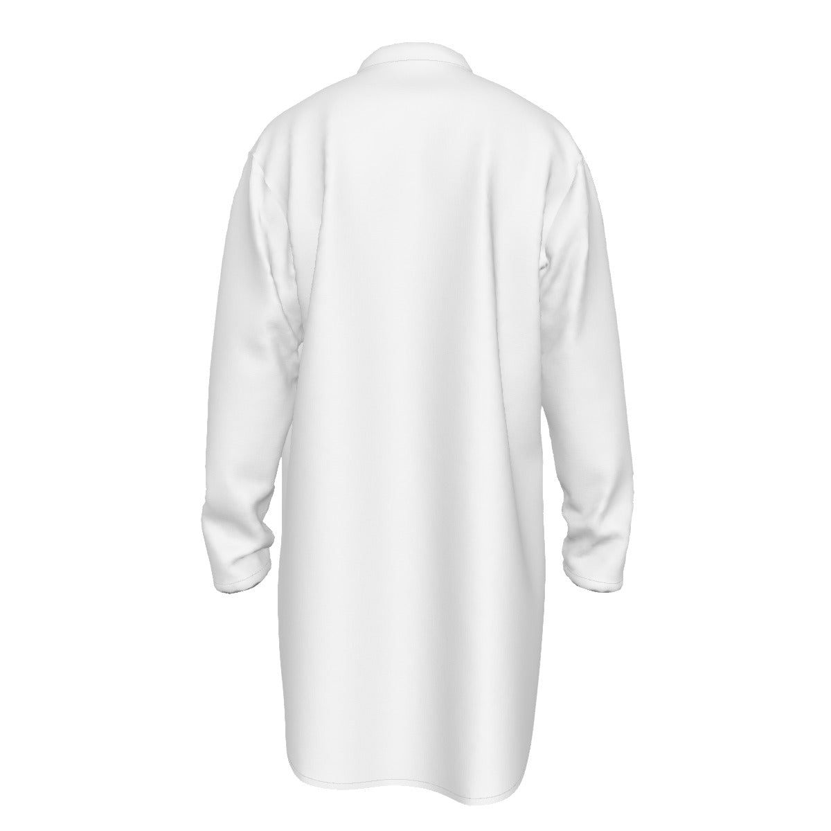 All-Over Print Men's Stand-up Collar Long Shirt