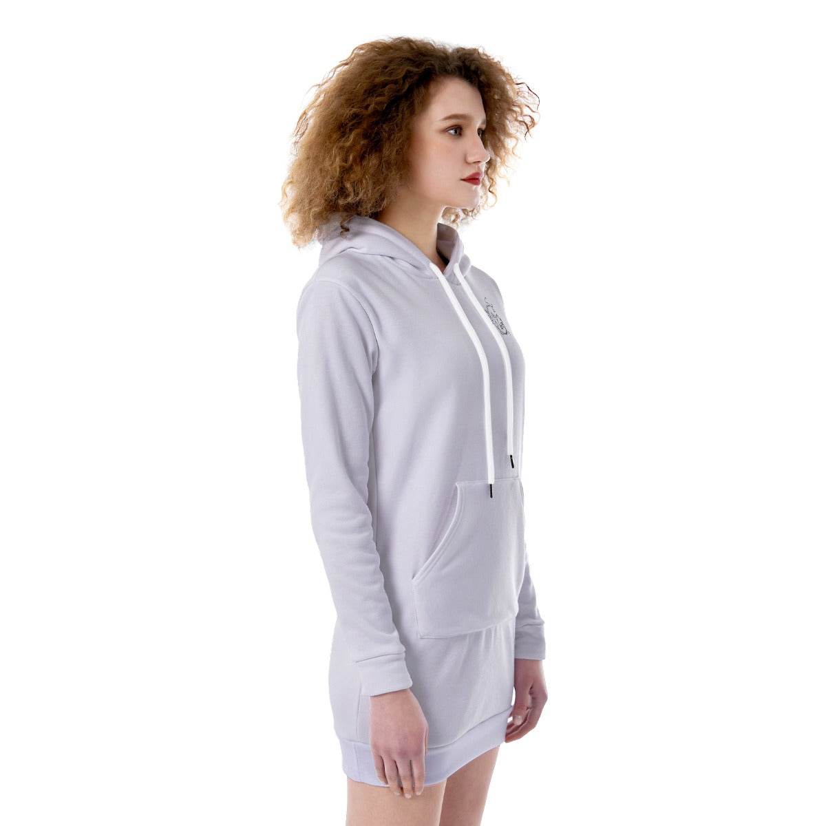 All-Over Print Women's Heavy Fleece Long Hoodie