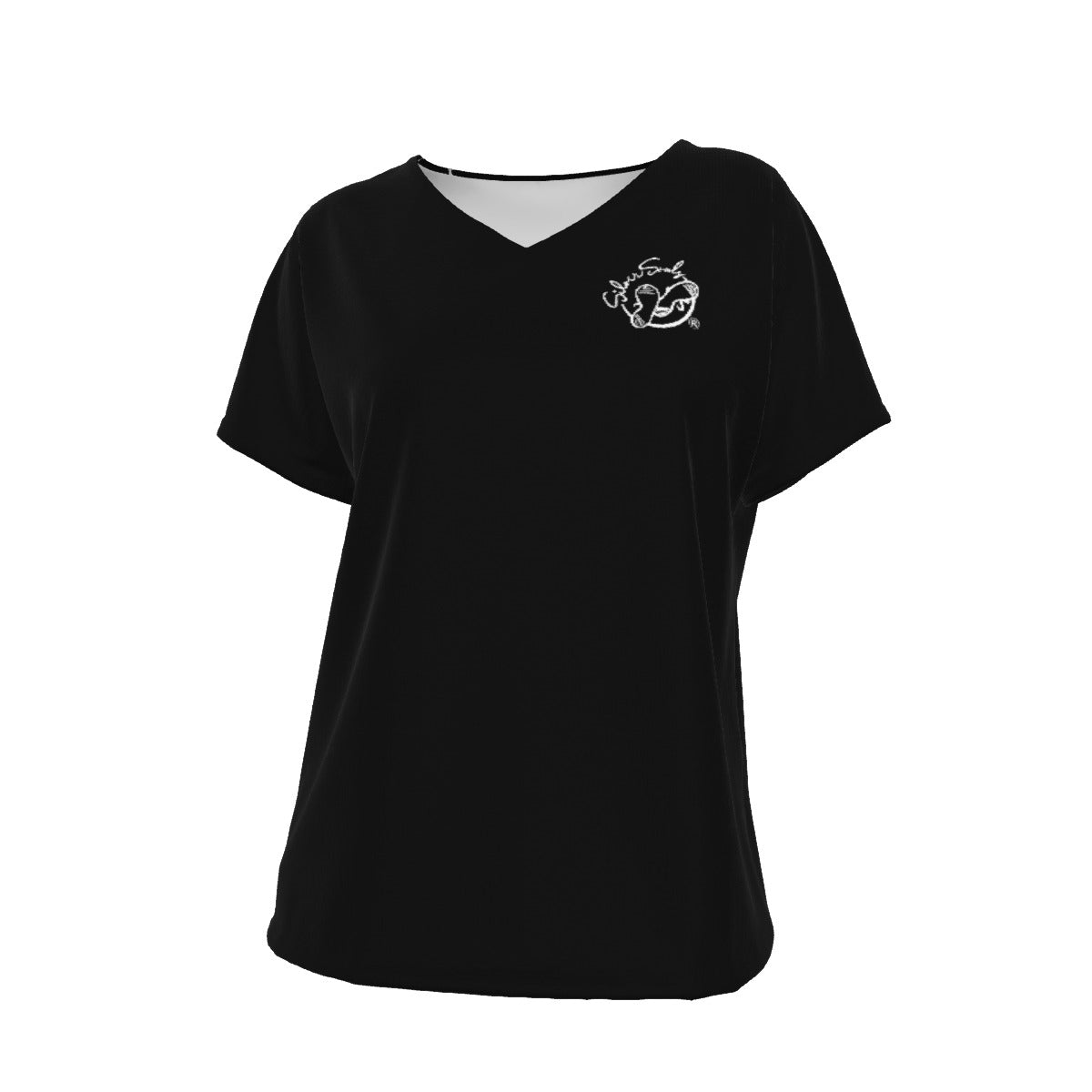 All-Over Print Women's Loose V-neck Short Sleeve T-shirt