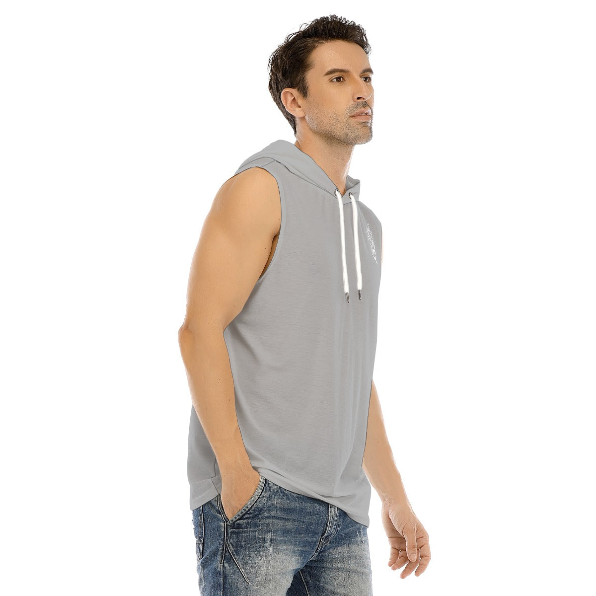 All-Over Print Men's Tank Hooded Vest