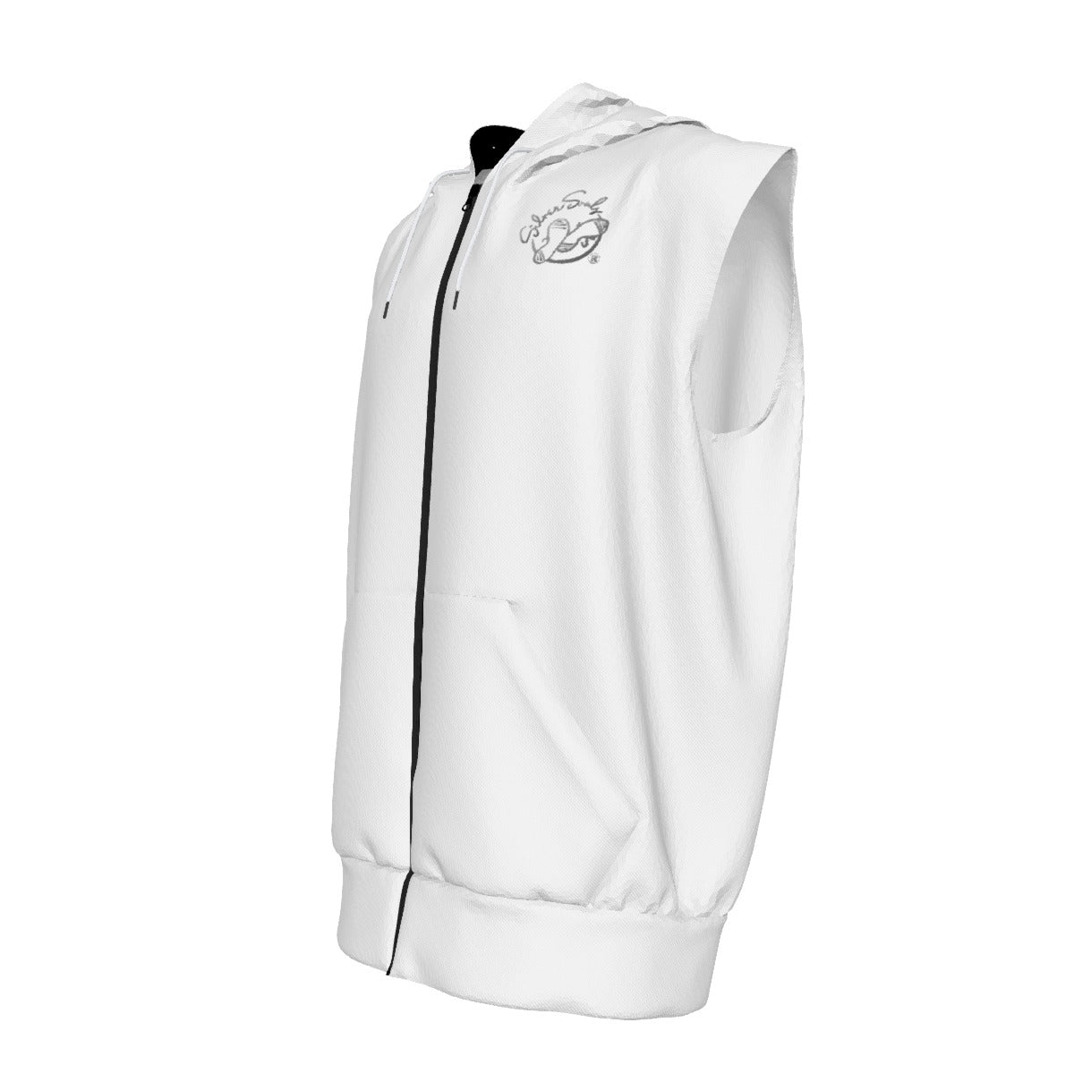 All-Over Print Men's Zipper-Up Sleeveless Hoodie