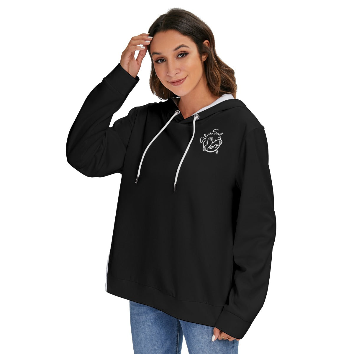 All-Over Print Women's Heavy Fleece Zip-on-the-Side Hoodie