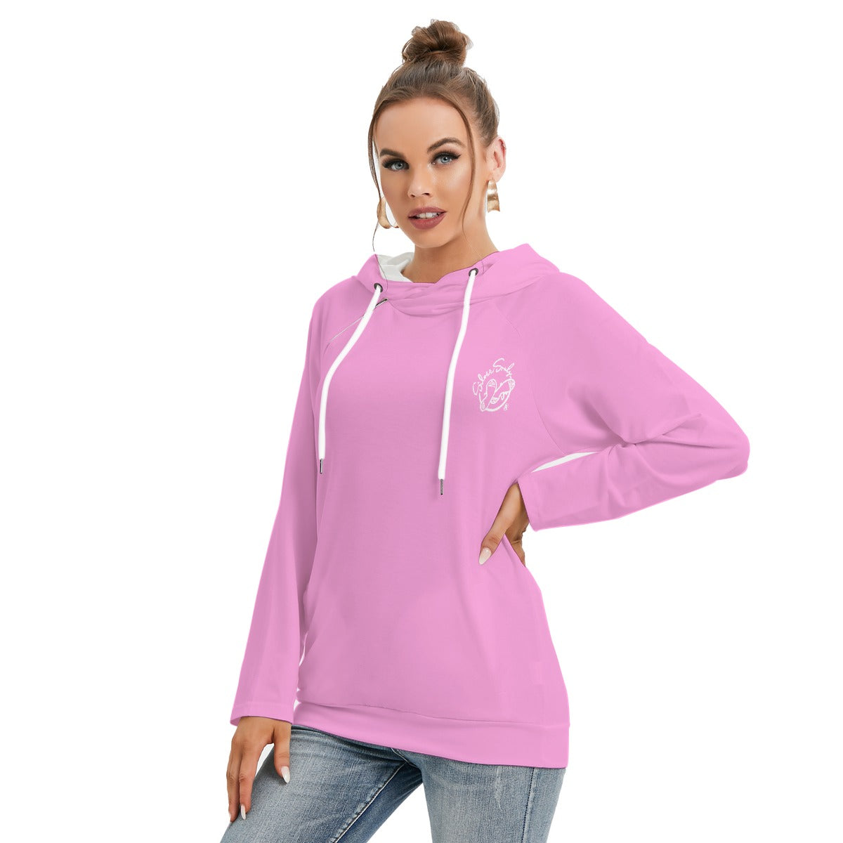 All-Over Print Women's Hoodie With Double Hood