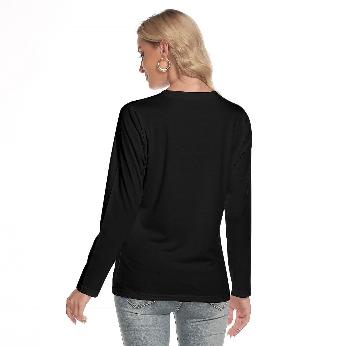 All-Over Print Women's O-neck Long Sleeve T-shirt