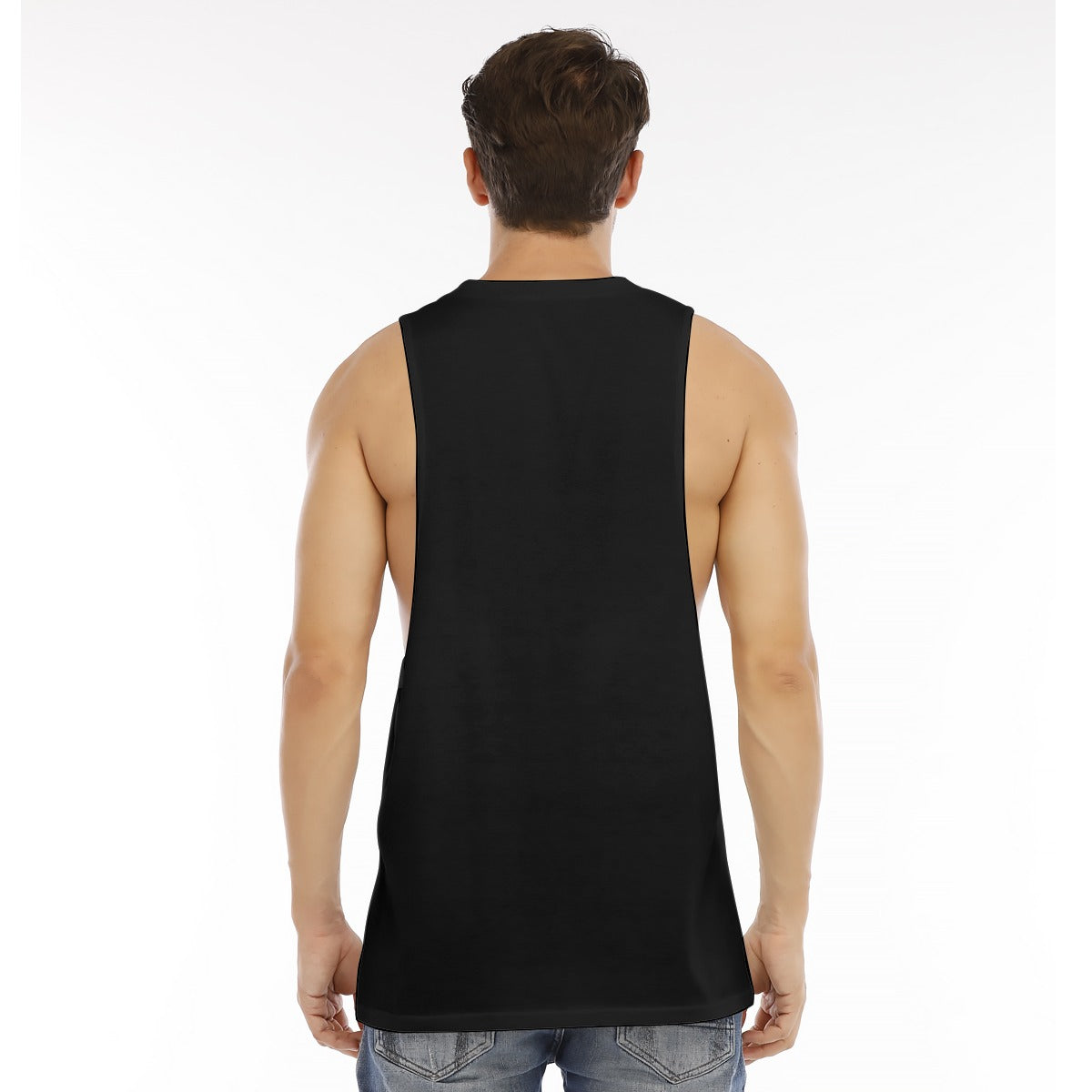 All-Over Print Men's O-neck Long Tank Top