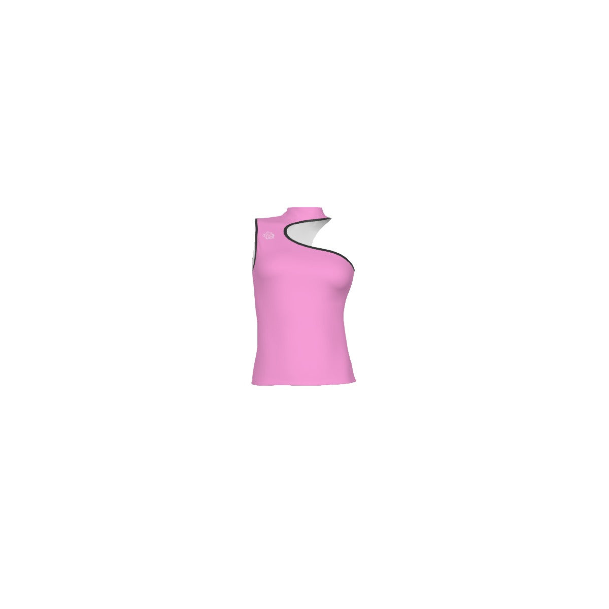 All-Over Print Women's Halter Sleeveless Asymmetrical Tank Top