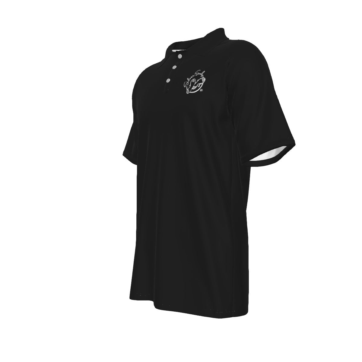 All-Over Print Men's Short Sleeve Polo Shirt With Button Closure