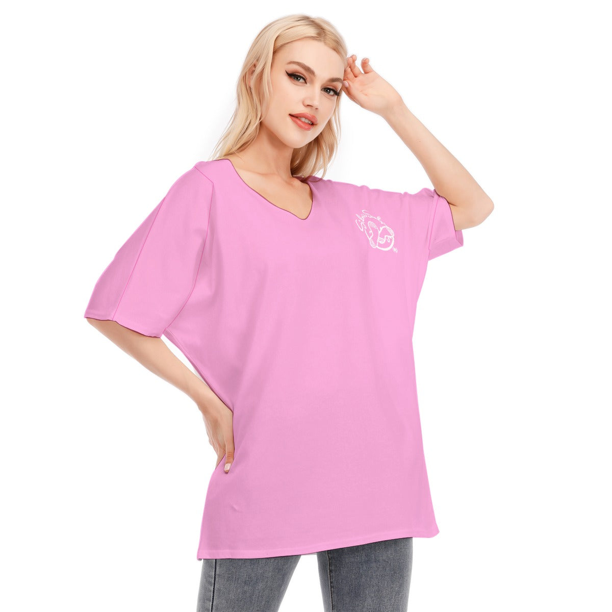All-Over Print Women's Bat Sleeves Blouse | 190GSM Cotton