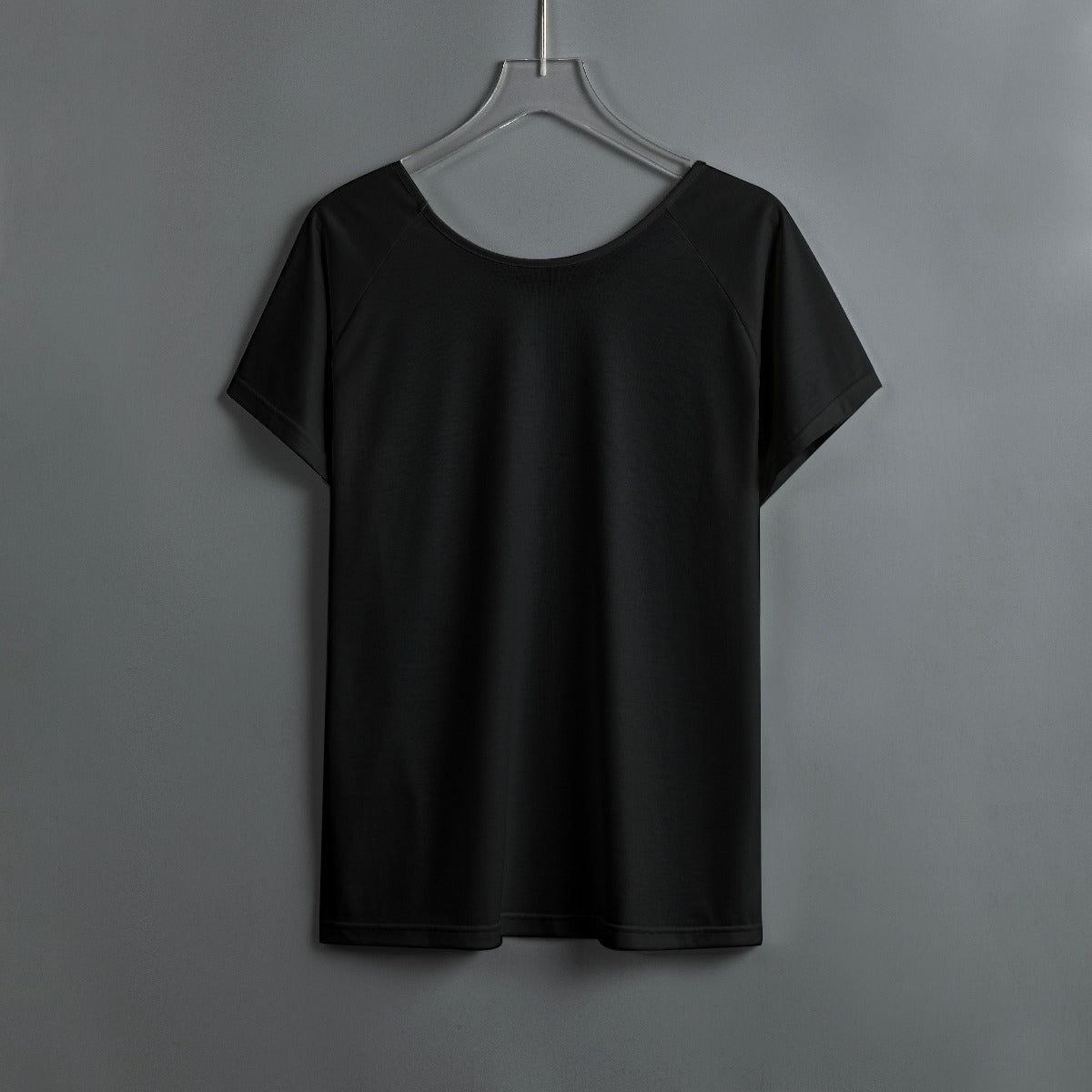 All-Over Print Women's Round Neck T-shirt With Raglan Sleeve