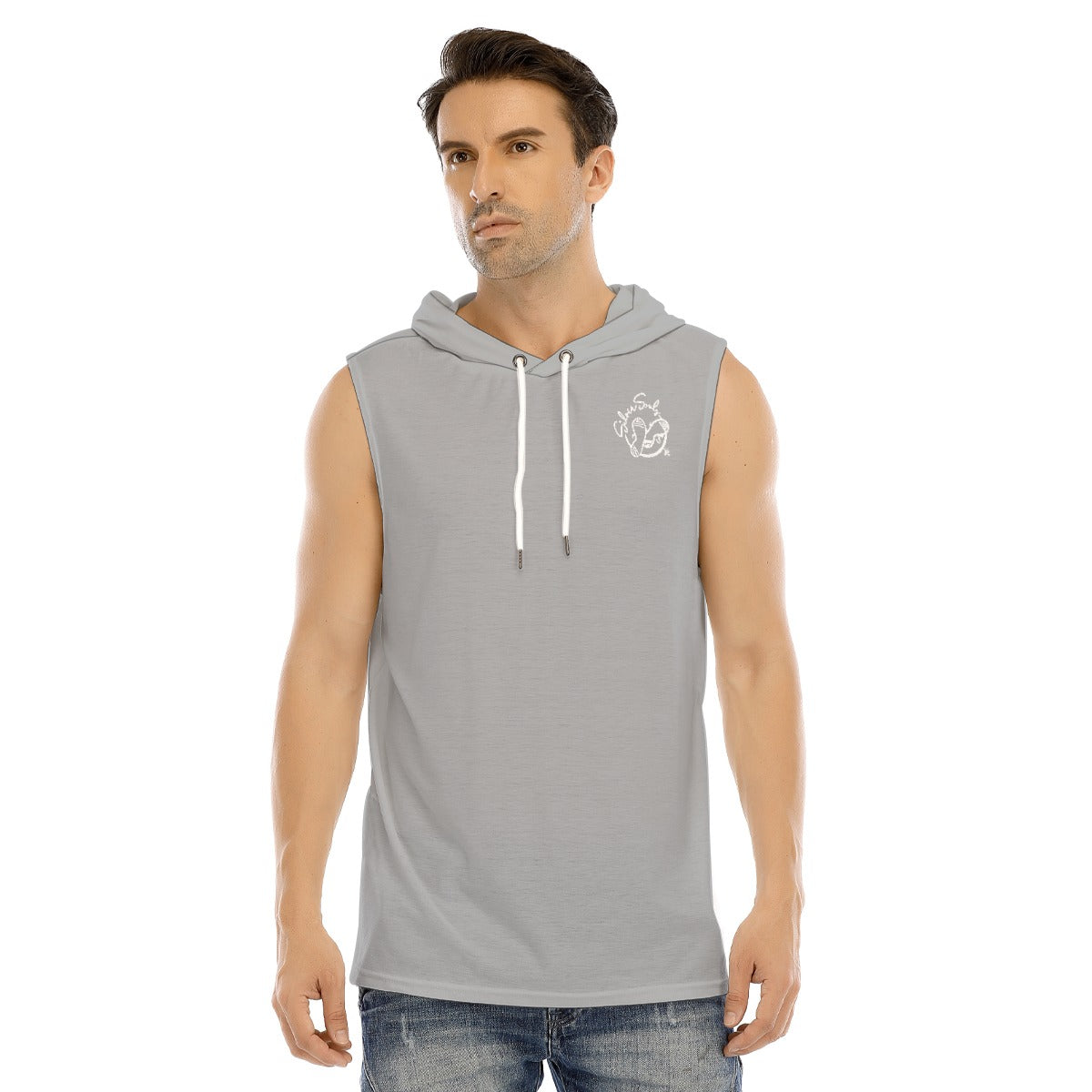 All-Over Print Men's Tank Hooded Vest