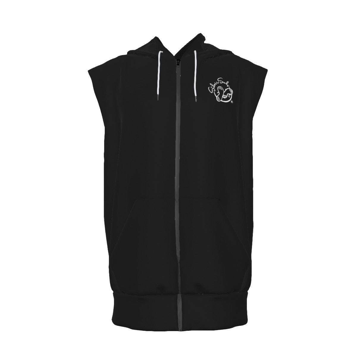 All-Over Print Men's Zipper-Up Sleeveless Hoodie