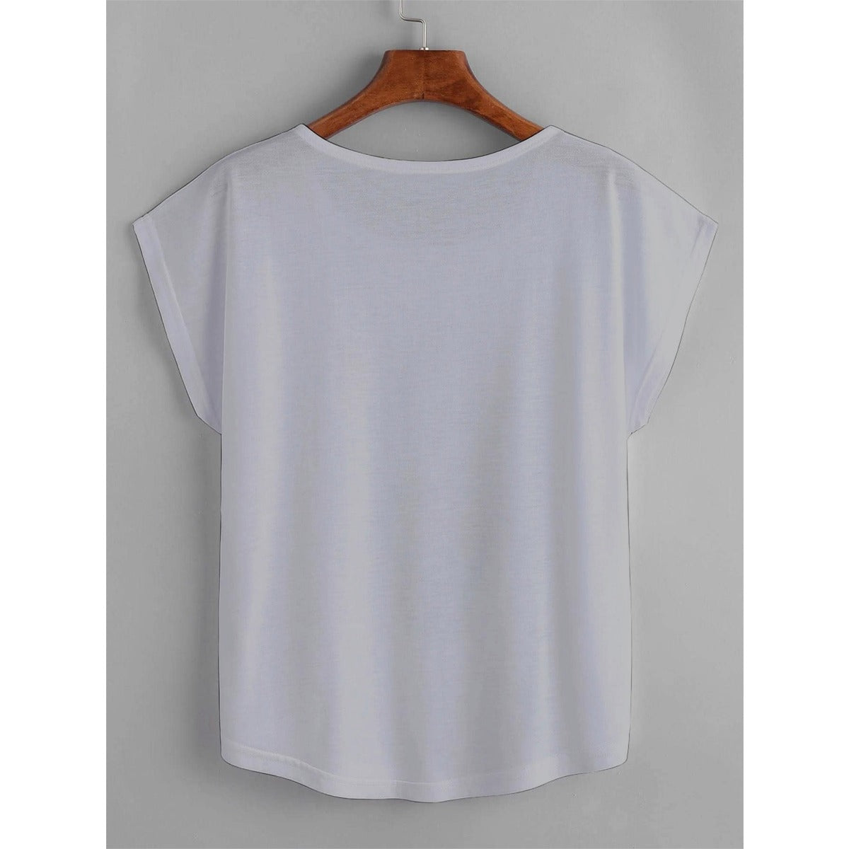 All-Over Print Women's Curved Hem T-shirt (Plus Size)