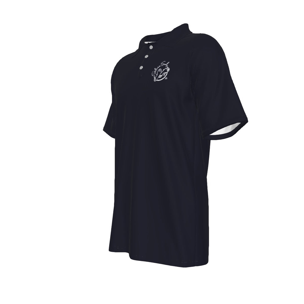 All-Over Print Men's Short Sleeve Polo Shirt With Button Closure