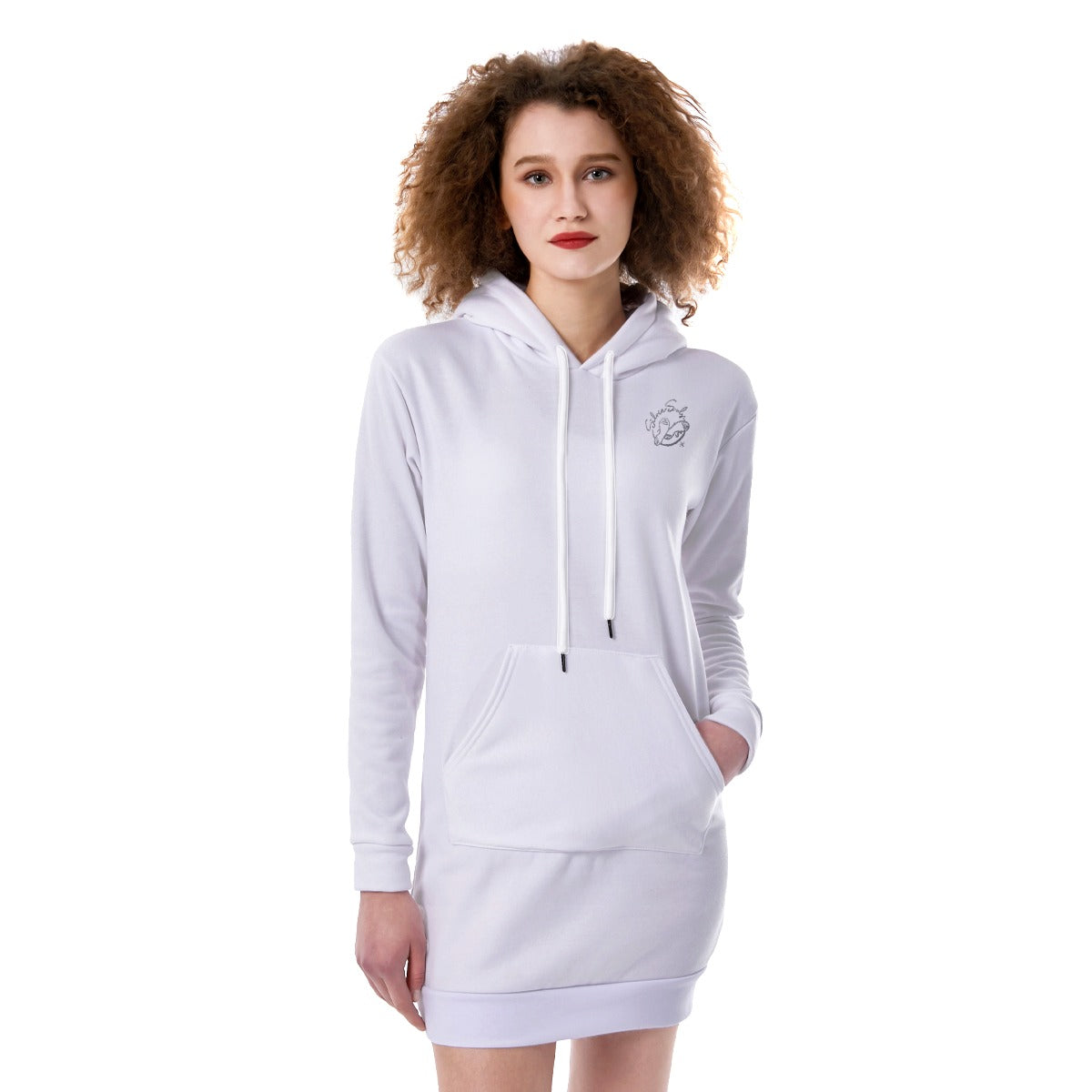 All-Over Print Women's Heavy Fleece Long Hoodie