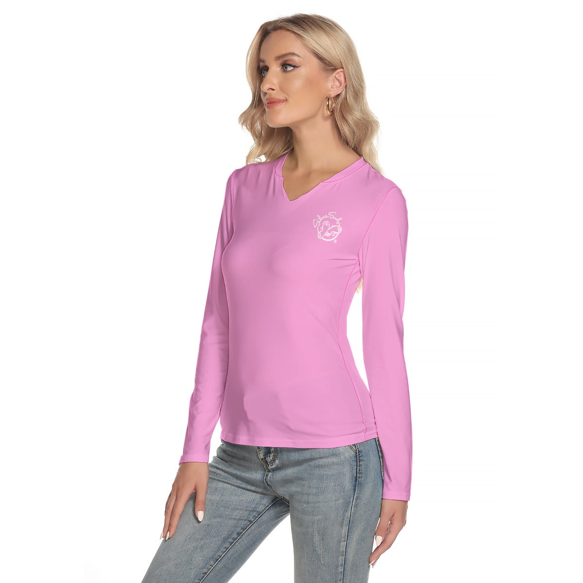 All-Over Print Women's V-Neck Long Sleeves T-Shirt
