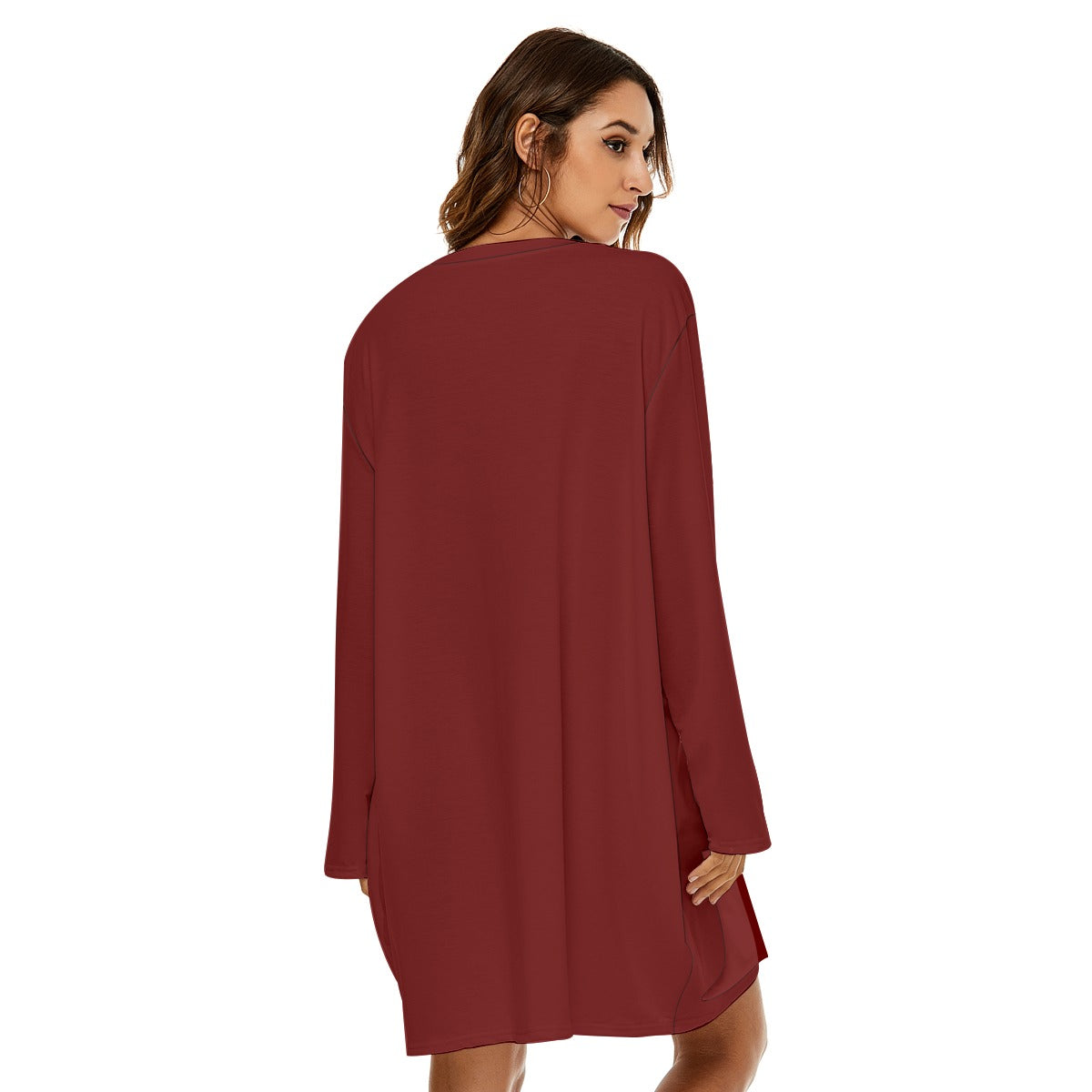 All-Over Print Women's Loose Crew Neck Dress