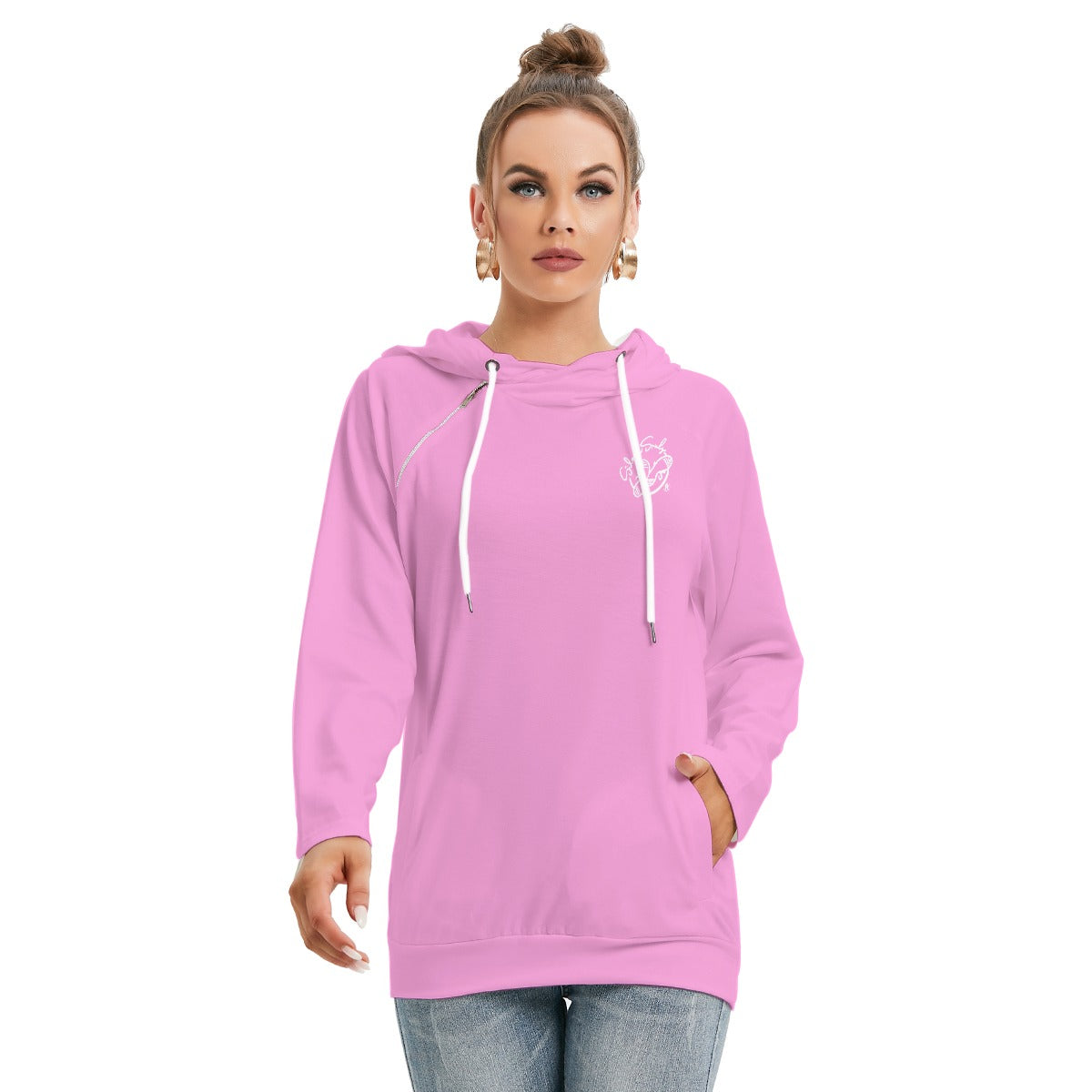 All-Over Print Women's Hoodie With Double Hood
