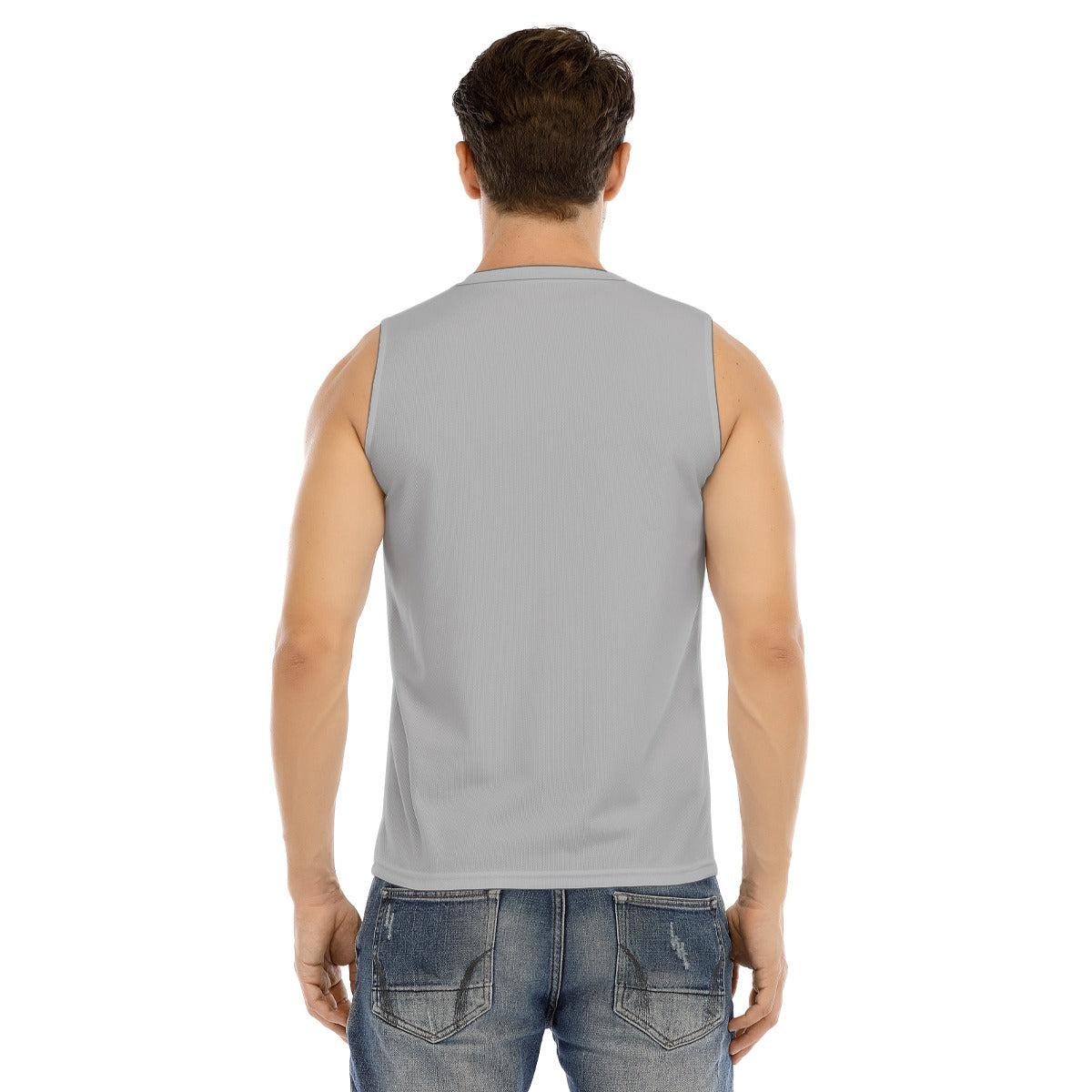 All-Over Print Men's V-neck Tank Top