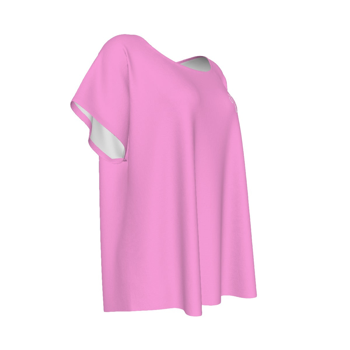 All-Over Print Women's Curved Hem T-shirt (Plus Size)