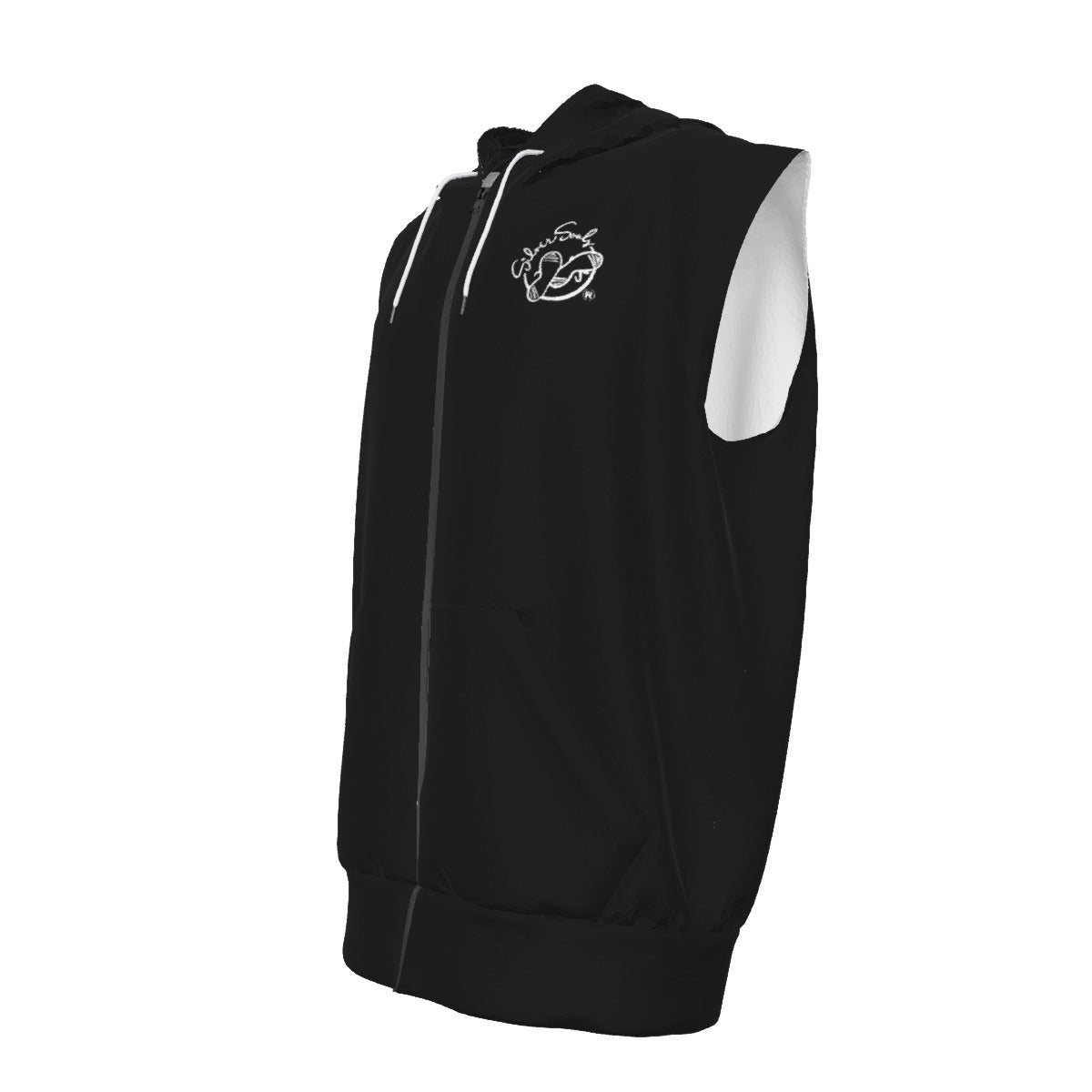 All-Over Print Men's Zipper-Up Sleeveless Hoodie