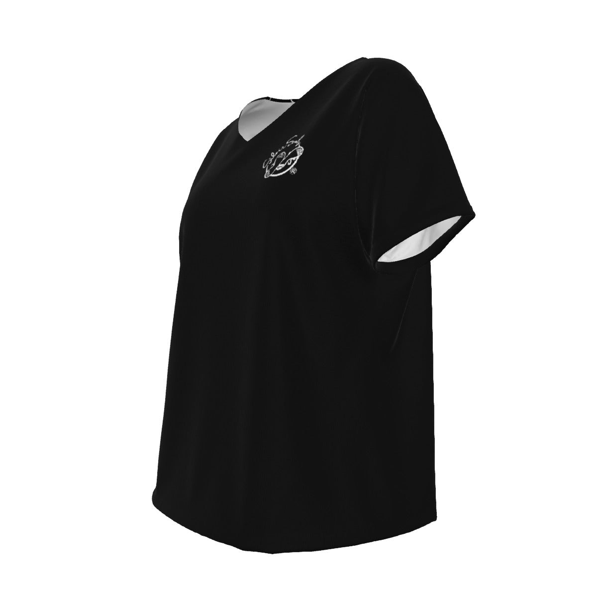 All-Over Print Women's Loose V-neck Short Sleeve T-shirt