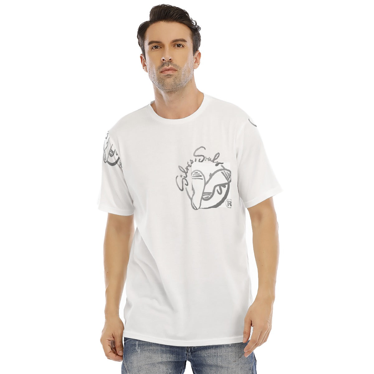 All-Over Print Men's Short Sleeve T-shirt With Chest Pocket