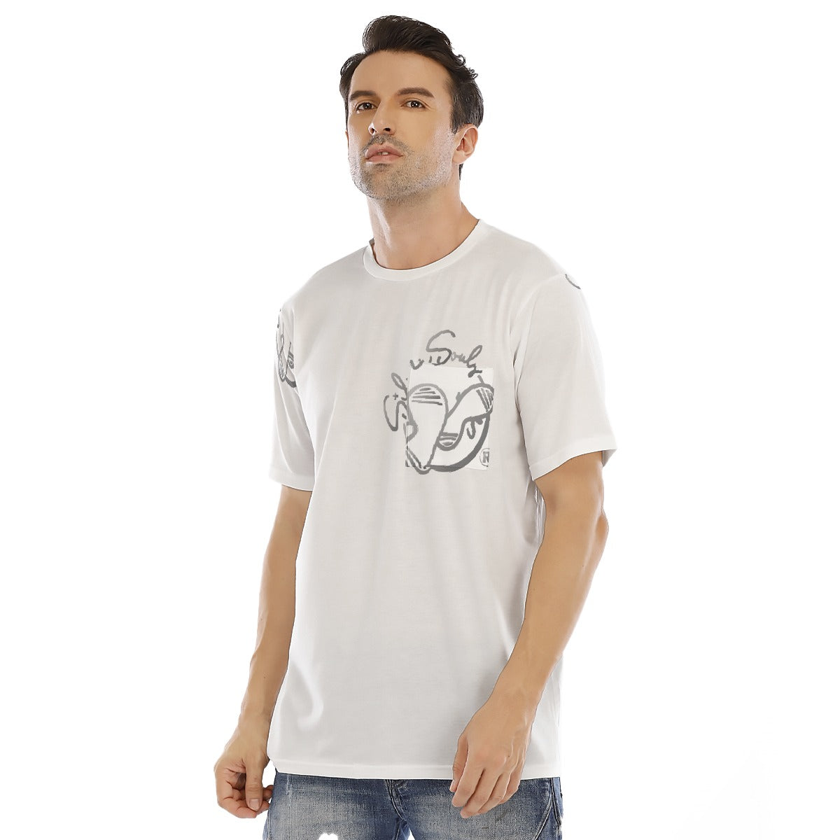 All-Over Print Men's Short Sleeve T-shirt With Chest Pocket